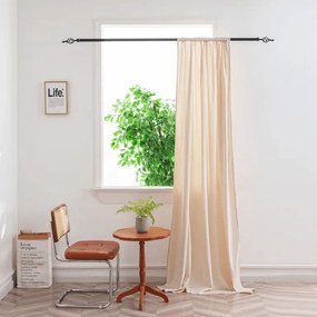 Zatemňovací záves DUNES VELVET 140x250 cm, krémová Zavesenie: Kovové krúžky