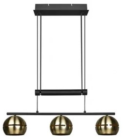 Trio - Luster na lanku FLETCHER 3xE14/40W/230V mosadz