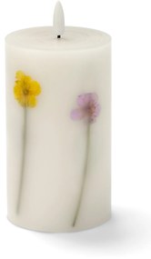 LED sviečka z pravého vosku so sušenými kvetmi