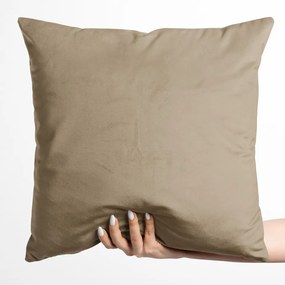 Biante Zamatová obliečka na vankúš Velvet Prémium SVP-026 Kávovo béžová 45 x 45 cm