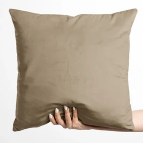 Biante Zamatová obliečka na vankúš Velvet Prémium SVP-026 Kávovo béžová 60 x 60 cm