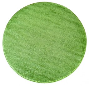 Okrúhly jednofarebný koberec zelenej farby Šírka: 100 cm | Dĺžka: 100 cm