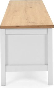 TV skrinka Bergen, biela/dub artisan