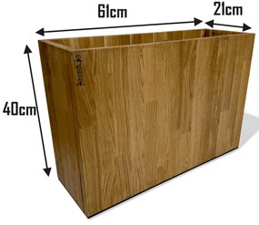 Dekorstudio Elegantný drevený dubový kvetináč do interiéru aj exteriéru 60x40x20cm