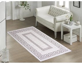 Sivo-béžový bavlnený koberec Vitaus Versace, 80 × 200 cm