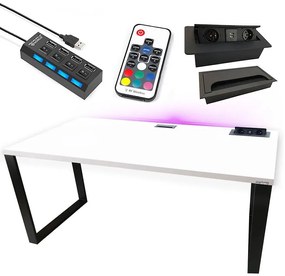 Písací Stôl Top Loft Biely 160x80x3,6 Model 3