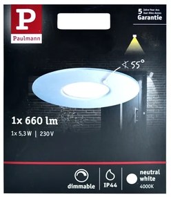Paulmann 79669 - LED/6,8W IP44 Kúpeľňové podhľadové svietidlo HOUSE 230V