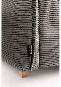 Sivá menčestrová rozkladacia rohová pohovka (pravý roh/do tvaru "U") Tori – Bonami Selection