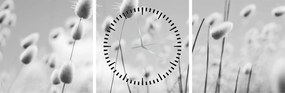 Obraz - Boho bunny tail grass (s hodinami) (90x30 cm)