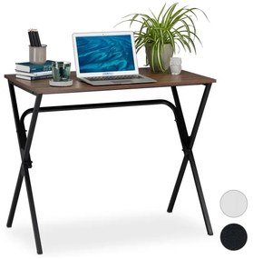 Drevený kancelársky stôl, čierno hnedý RD26045
