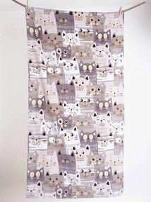Osuška 90 x 170 cm - Mačacia invázia