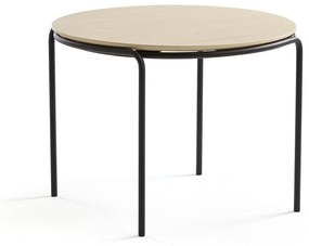 Konferenčný stolík ASHLEY, Ø770 x 530 mm, čierna, breza