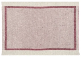 Ľanové prestieranie Laina 46x32, ľan-bordové