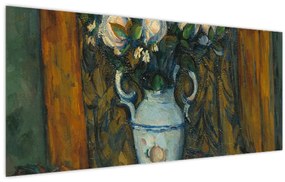 Obraz - Paul Cézanne, Vase of Flowers, reprodukcia (120x50 cm)