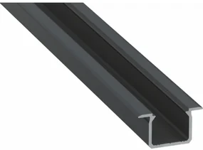 Led-Labs LED profil LUMINES typ U čierny elox 3m