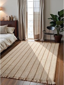 Krémovobiely ručne tkaný jutový koberec 160x230 cm Harvest Sierra – Elle Decoration