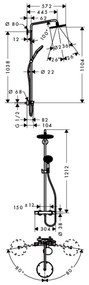 Hansgrohe Raindance Select S, sprchová súprava Showerpipe 240 1jet, chrómová, HAN-27115000