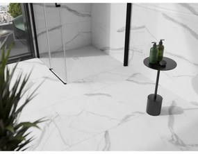 Mexen Stone+, štvorcová vanička z minerálneho kompozitu 100 x 100 cm, biela, biela krytka, 44101010-W