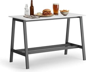 Vysoký barový stôl, 1600 x 800 mm, biela