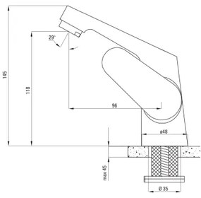 Deante BGL_020N - Umývadlová batéria LEMON lesklý chróm