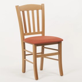 Stima Stolička VENETA s čalúneným sedákom Vyberte odtieň ->: Dub, Vyberte látku ->: LUX Terracotta 10