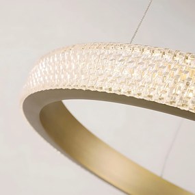 Toolight Toolight, LED stropné svietidlo 60cm, 55W, 3500lm + diaľkové ovládanie, APP1772-CP, zlatá matná, OSW-06351