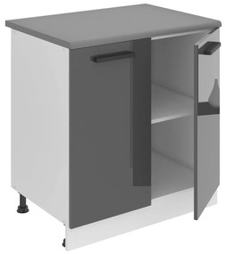 Kuchynská skrinka Belini Premium Full Version spodná 80 cm šedý lesk s pracovnou doskou