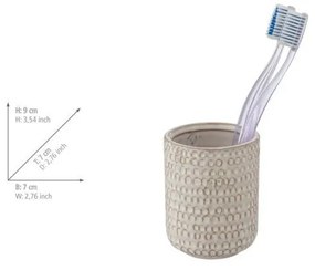 Krémovobiely keramický téglik na zubné kefky Pergole – Wenko