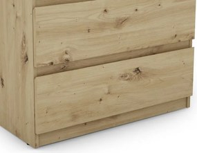 Zásuvková komoda Carlos 753S, dub artisan, výška 80 cm