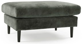 Zelenosivá zamatová podnožka Adagio - Scandic