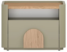 Nočný stolík Amilio 50 cm - eukalyptus / dub baltic dune / dub prírodný