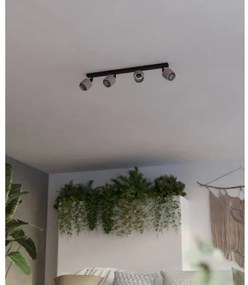 Eglo 43659 - Bodové svietidlo ROSLEY 4xE14/40W/230V čierna/béžová