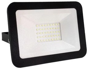 NEDES LED nástenný reflektor, 30W, IP65, 4000K, neutrálna biela, čierny