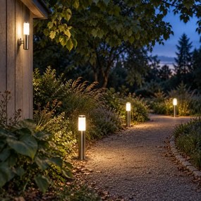 BRILAGI - LED vonkajšia lampa ELIA 1xE27/7W/230V 4000K IP44 50 cm chróm