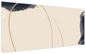 Obraz - Béžová abstrakcia (120x50 cm)