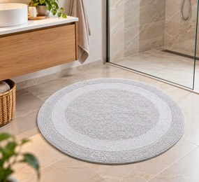 Kúpeľňový koberček Javo Cotton popolový kruh