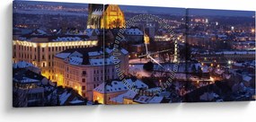 Obraz - Katedrála sv. Petra a Pavla, Brno, Česká Republika (s hodinami) (90x30 cm)