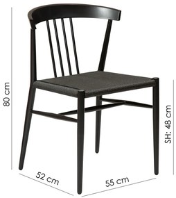 Čierna jedálenská stolička DAN-FORM Denmark Sava