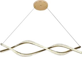 Toolight Toolight, LED závesné svietidlo 95cm, 2800 lm, G033-CP, zlatá lesklá, OSW-06300