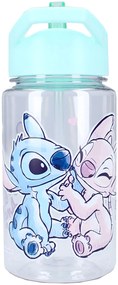 Plastová fľaša na pitie Lilo & Stitch so slamkou - 450 ml