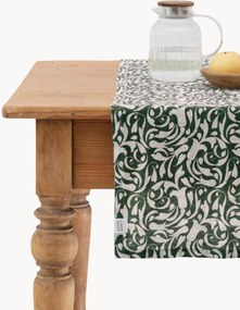 Ľanový stolový behúň Evergreen Damask