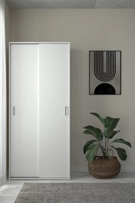 Šatníková skriňa Sida 77 cm s posuvnými dverami biela