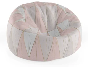 Sablio Sedací vak Cocoon Růžovošedé jehlany - 75 x 45 x 35 cm