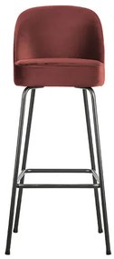 Barová stolička vogue velvet červená 80 cm MUZZA