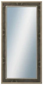 DANTIK - Zrkadlo v rámu, rozmer s rámom 50x100 cm z lišty TOOTH zlatá čierna (2780)