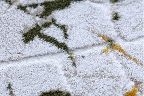 Koberec AKRYL DIZAYN 8986 slonová kosť/zelený