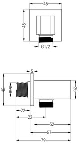 Mexen Cube DR02 podomietkový sprchový set s dažďovou sprchou 40x40 cm (6v1), chrómová, 77502DR0240-00