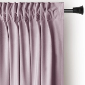 Svetloružový zamatový dimout záves 140x270 cm Pleat – Restilo