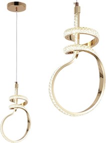 Toolight Toolight, LED závesné svietidlo, 24W, 4000K, G071-CP, zlatá, OSW-08669