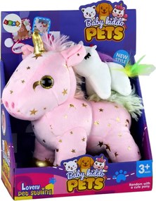 LEAN Toys Plyšový jednorožec uspávačik s hviezdičkami, ružový